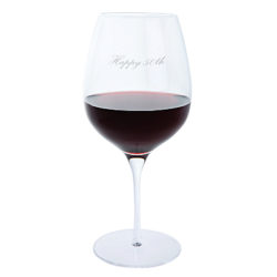 Dartington Crystal Personalised Red Wine / Gin Glass (Single), Palace Script Font